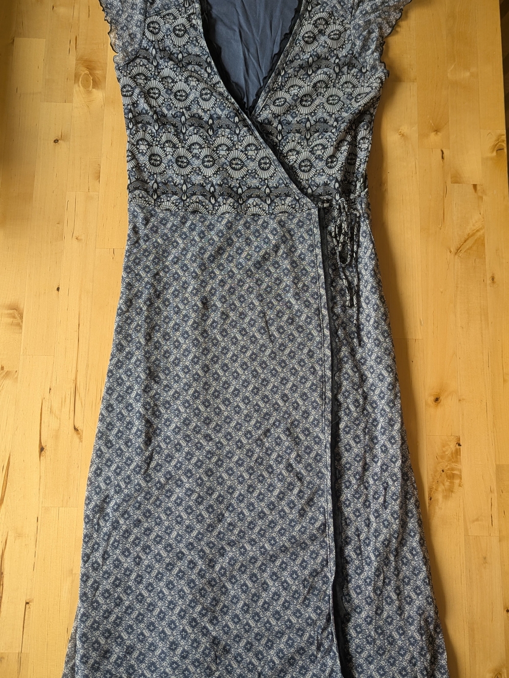 Mexx Wrap-Style Blue Patterned Women’s Dress XS - Picture 2 of 10